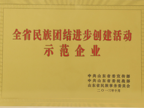 全省民族團(tuán)結(jié)進(jìn)步創(chuàng)建活動(dòng)示范企業(yè)